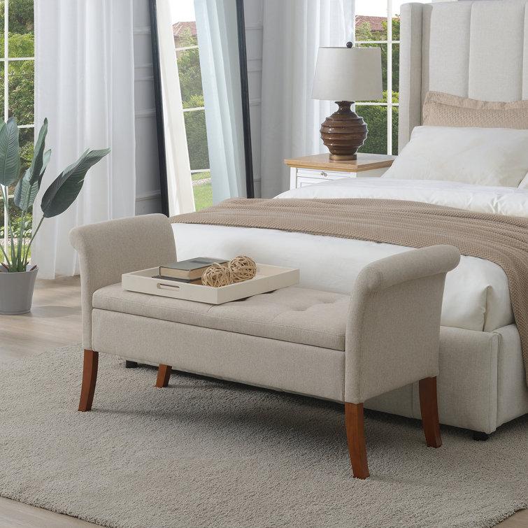 Bedroom bench seat online with storage